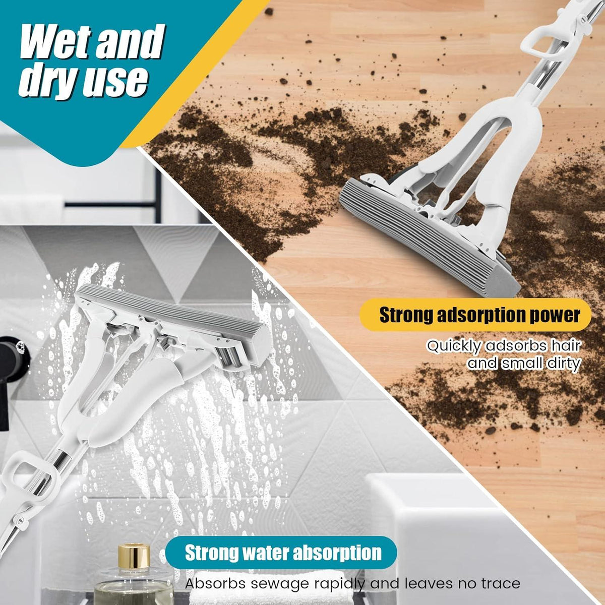 Adjustable Squeeze Mop