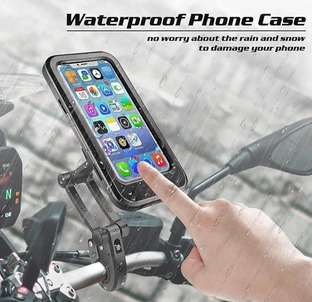 Waterproof Bike Phone Mount - 360° Rotatable Motorcycle & Bicycle Mobile Holder