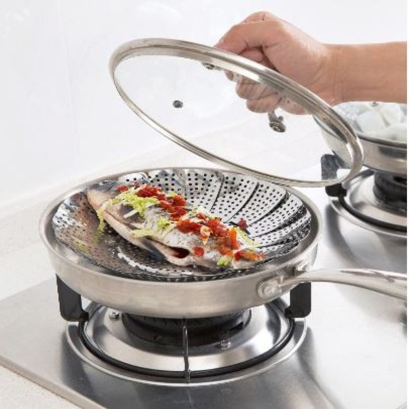 Multifunctional Stainless Cooking Steamer Foldable Kitchen Steamer Plate