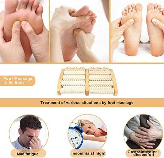 Wooden Foot Roller Massager